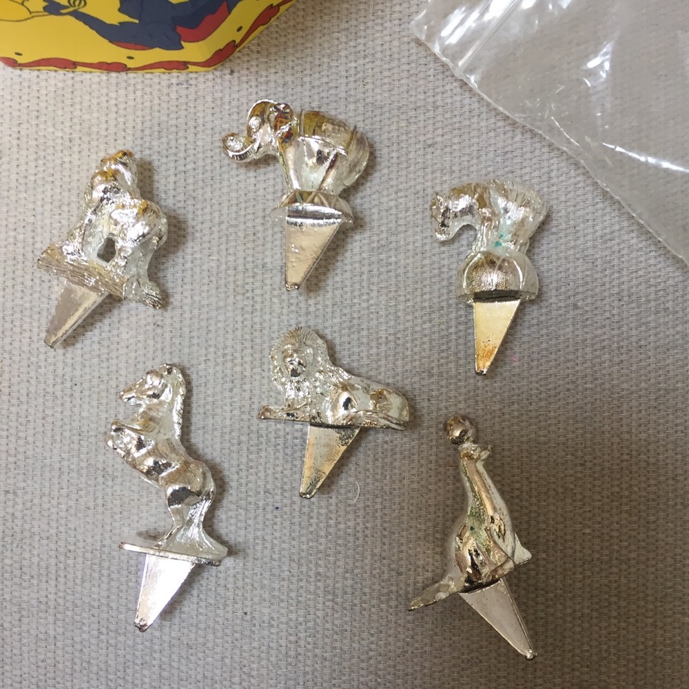 Reed & Barton Circus Animal Silverplate Candle Set